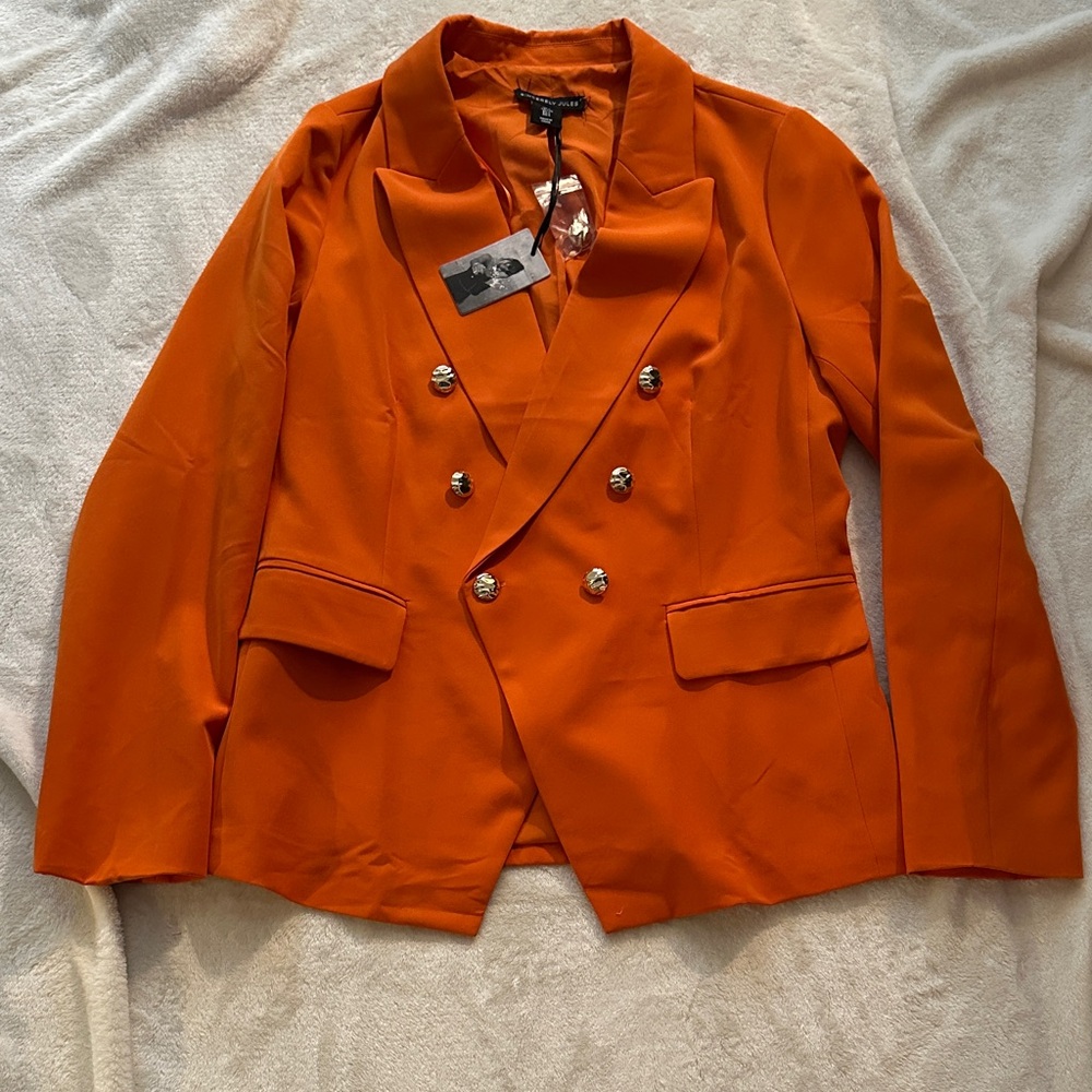 Sincerely Jules Vibrant Orange Blazer